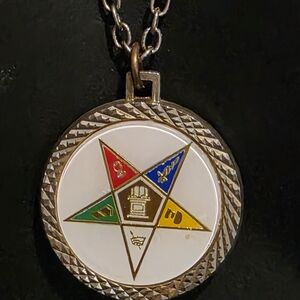 Masonic Order of the Eatern Star Pendant with Chain